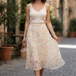 Vince Pressed Petal Asymmetrical Skirt